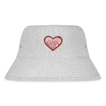 Liebe - Stanley/Stella recycelter Bucket Hat - Grau meliert - Vorne