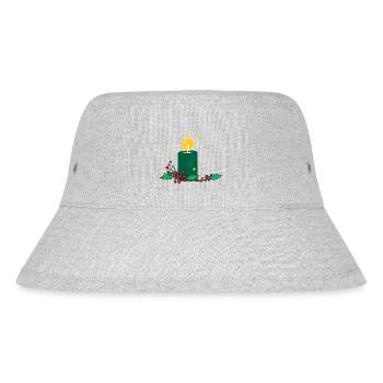 Bougie de Noël et baie de houx - Bob recyclé Stanley/Stella - gris chiné - Devant