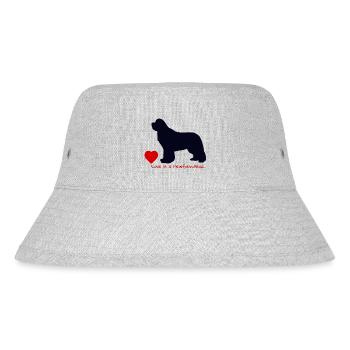 Love is a Newfoundland 017 - Stanley/Stella Recycled Bucket Hat - heather grey - Front