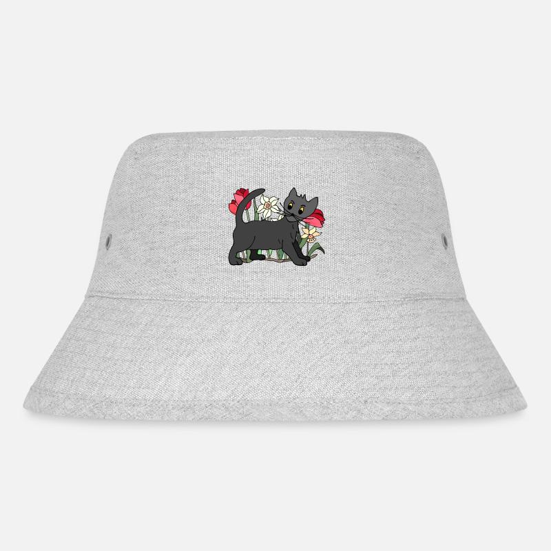Cat - Stanley/Stella Recycled Bucket Hat - heather grey