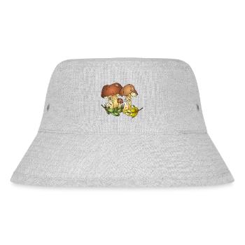 Pilze - Stanley/Stella recycelter Bucket Hat - Grau meliert - Vorne