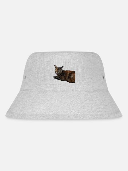 Katze Kätzchen lustiges Katzenshirt Geschenk - Stanley/Stella recycelter Bucket Hat - Grau meliert