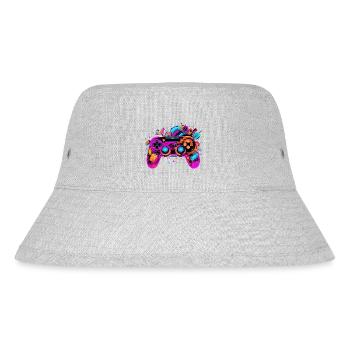 Color Explosion Controller: Gaming Vibes Art - Stanley/Stella Recycled Bucket Hat - heather grey - Front