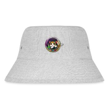 Kitten in a Cup: Adorable Cat Tee - Stanley/Stella Recycled Bucket Hat - heather grey - Front