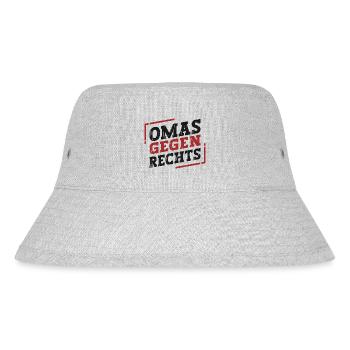 Omas Gegen Rechts - Stanley/Stella recycelter Bucket Hat - Grau meliert - Vorne