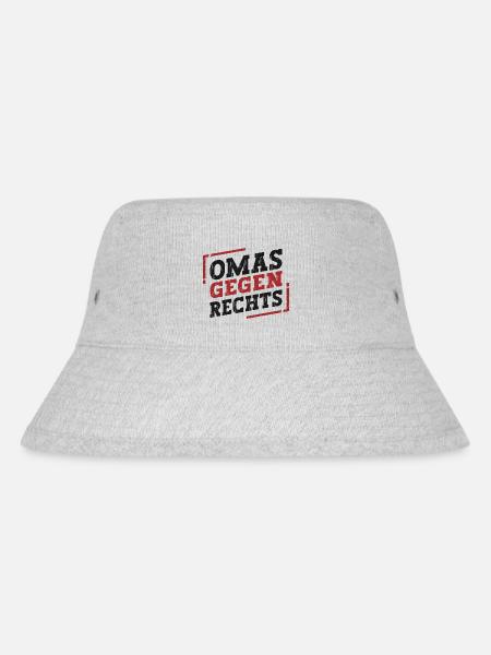 Omas Gegen Rechts - Stanley/Stella recycelter Bucket Hat - Grau meliert
