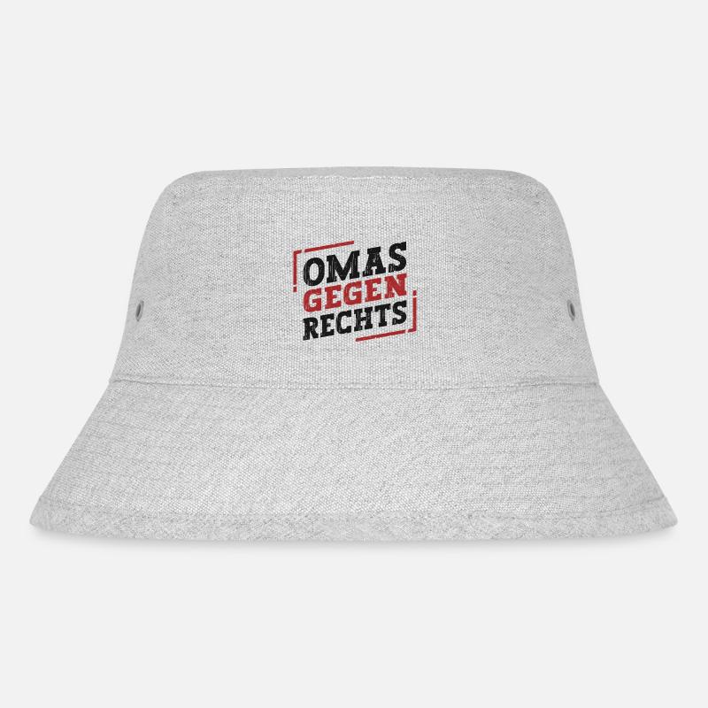 Omas Gegen Rechts - Stanley/Stella recycelter Bucket Hat - Grau meliert