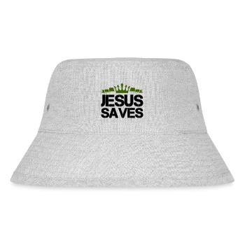 jesus saves - Stanley/Stella Recycled Bucket Hat - heather grey - Front