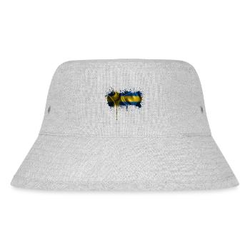 Schweden Flaka Schwedisch Schwedisch Schwedisch Nordisch - Stanley/Stella recycelter Bucket Hat - Grau meliert - Vorne