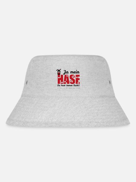 Mimikama Ja mein Hase, du hast immer Recht - Stanley/Stella recycelter Bucket Hat - Grau meliert