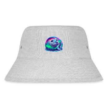 Aurora Borealis Seal - Stanley/Stella Recycled Bucket Hat - heather grey - Front