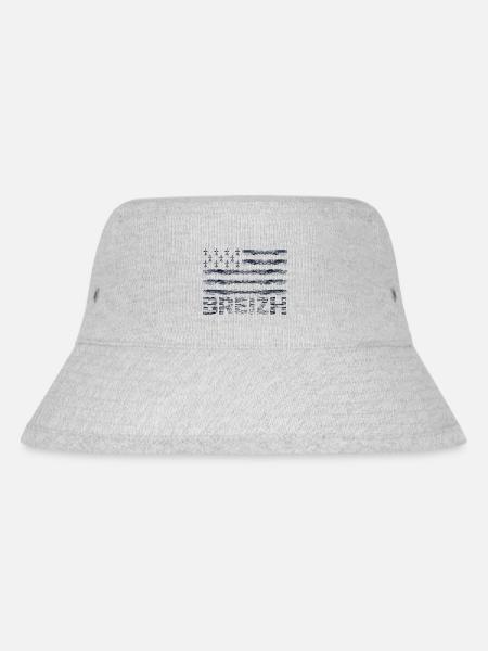 Drapeau Breton Vintage,BZH,Breizh,Bretagne - Bob recyclé Stanley/Stella - gris chiné