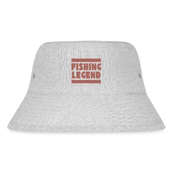 fishing legend fisherman fishing - Stanley/Stella recycelter Bucket Hat - Grau meliert - Vorne