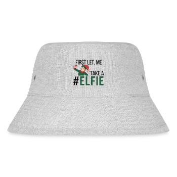 TAKE A #ELFIE - Stanley/Stella recycelter Bucket Hat - Grau meliert - Vorne