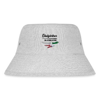 Obstgärtner in Ausbildung Obstgärtnerausbildung - Stanley/Stella recycelter Bucket Hat - Grau meliert - Vorne