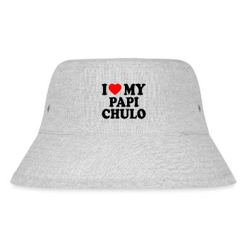 I love my papi chulo - Stanley/Stella Recycled Bucket Hat - heather grey - Front