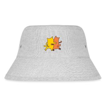 Cat Friends Yellow Oranges - Stanley/Stella Recycled Bucket Hat - heather grey - Front
