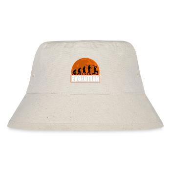 Entwicklung der Cricketspieler-Batsman-Silhouette - Stanley/Stella recycelter Bucket Hat - Naturweiß - Vorne