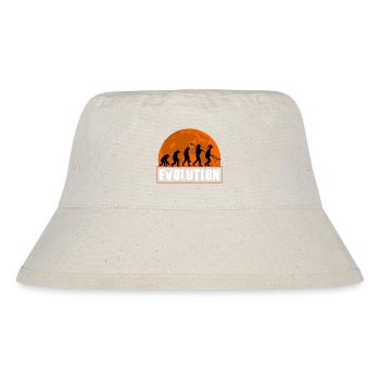 Field Hockey Evolution Silhouette Sunset - Stanley/Stella recycelter Bucket Hat - Naturweiß - Vorne