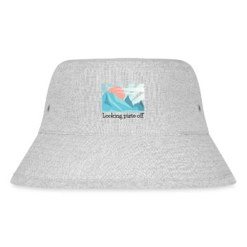 Ich schaue völlig aus dem Gleichgewicht - Stanley/Stella recycelter Bucket Hat - Grau meliert - Vorne