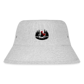 Like Little Red Riding Hood through the forest, watch out for wolves! - Stanley/Stella Recycled Bucket Hat - heather grey - Front