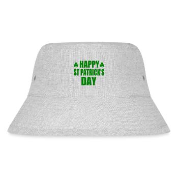 happy st patricks day - Stanley/Stella Recycled Bucket Hat - heather grey - Front