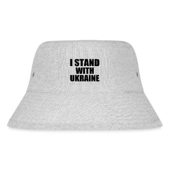 I stand with ukraine - Stanley/Stella Recycled Bucket Hat - heather grey - Front