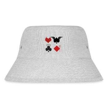Playing Cards Angel Devil Poker Gift - Stanley/Stella Recycled Bucket Hat - heather grey - Front