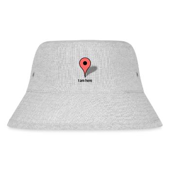 Google Map Marker - Stanley/Stella recycelter Bucket Hat - Grau meliert - Vorne