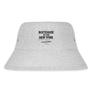 Buxtehude ist wie New York - Stanley/Stella recycelter Bucket Hat - Grau meliert - Vorne