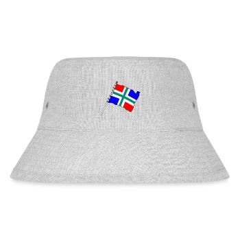 Flagge Provinz Groningen - Stanley/Stella recycelter Bucket Hat - Grau meliert - Vorne