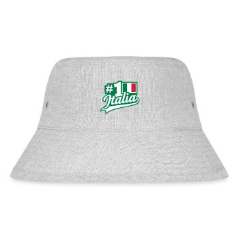 No. 1 Italia (Schriftzug) - Stanley/Stella recycelter Bucket Hat - Grau meliert - Vorne