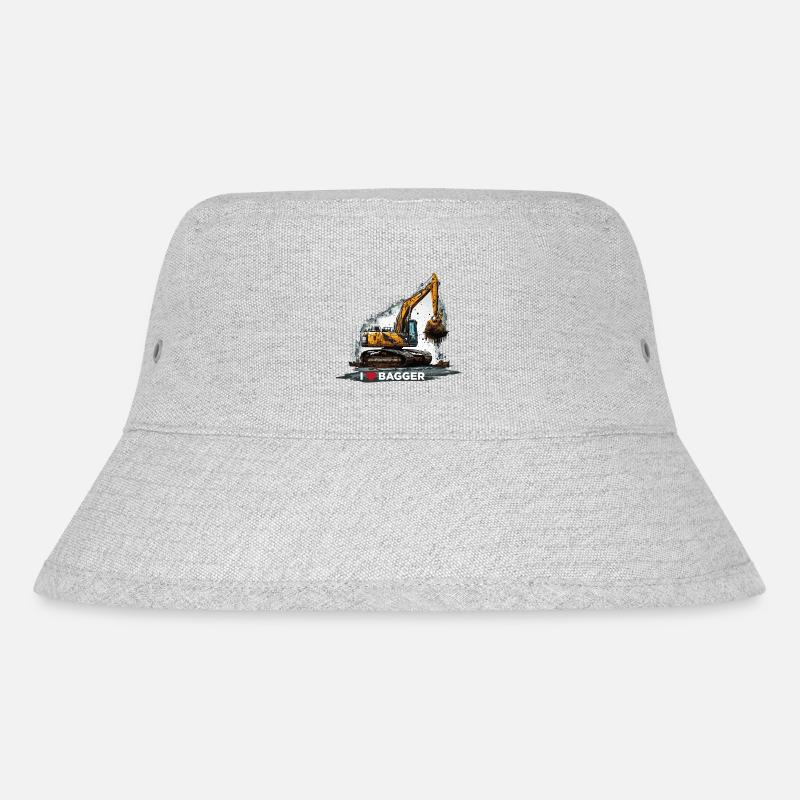 I Love Bagger - Stanley/Stella recycelter Bucket Hat - Grau meliert