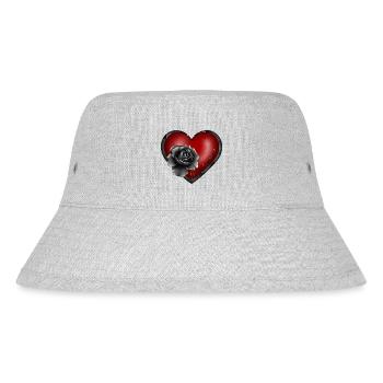 Heart I love you - Stanley/Stella Recycled Bucket Hat - heather grey - Front