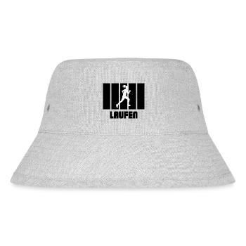 Marathon Triathlon Running joggen Biking Radfahren - Stanley/Stella recycelter Bucket Hat - Grau meliert - Vorne