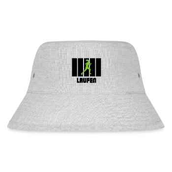 Marathon Triathlon Running joggen Biking Radfahren - Stanley/Stella recycelter Bucket Hat - Grau meliert - Vorne