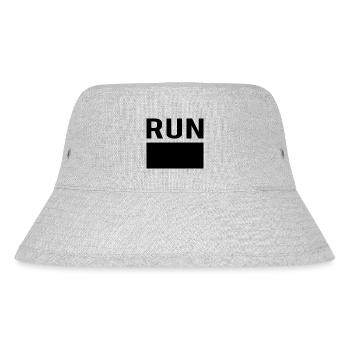 Marathon Triathlon Running joggen Biking Radfahren - Stanley/Stella recycelter Bucket Hat - Grau meliert - Vorne