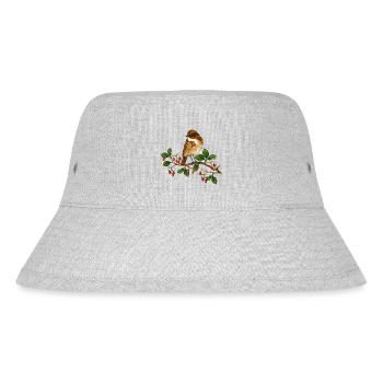 Colorful bird - Stanley/Stella Recycled Bucket Hat - heather grey - Front