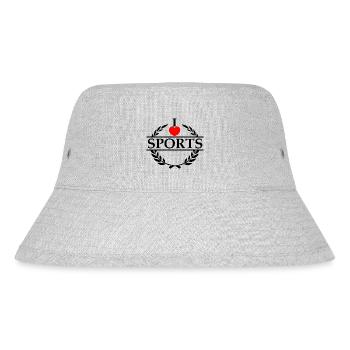 Ich liebe dein Herz 012 - Stanley/Stella recycelter Bucket Hat - Grau meliert - Vorne