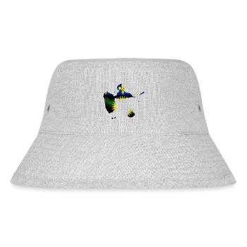 Stadtplan von Guadeloupe - Stanley/Stella recycelter Bucket Hat - Grau meliert - Vorne