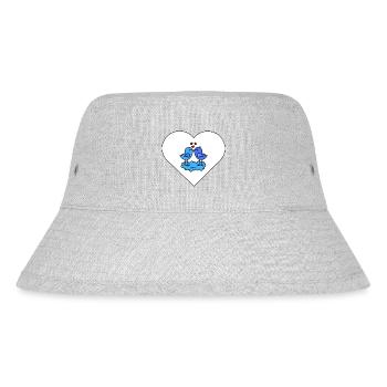 Birds in love in the heart - Stanley/Stella Recycled Bucket Hat - heather grey - Front