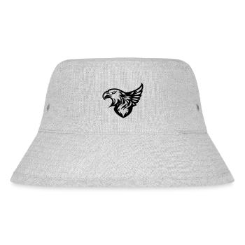 eagle's head with wing in profile on one side - Stanley/Stella Recycled Bucket Hat - heather grey - Front
