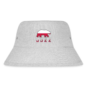 Wojtek der soldatische Bär - Stanley/Stella recycelter Bucket Hat - Grau meliert - Vorne