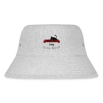 Design und Geschenk für Katzen- und Tierliebhaber - Stanley/Stella recycelter Bucket Hat - Grau meliert - Vorne
