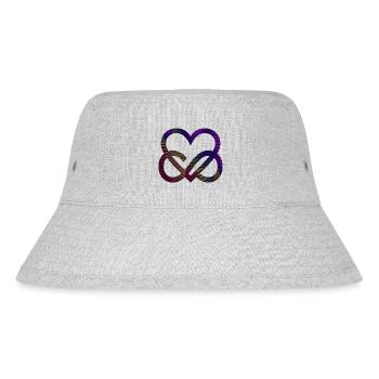 Heart Symbol Colorful Waves Infinity Heart Love - Stanley/Stella Recycled Bucket Hat - heather grey - Front