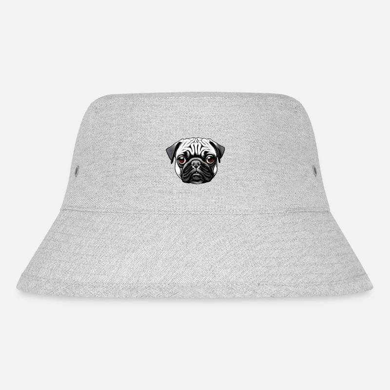 Pug Design Motif d’impression graphique - Bob recyclé Stanley/Stella - gris chiné