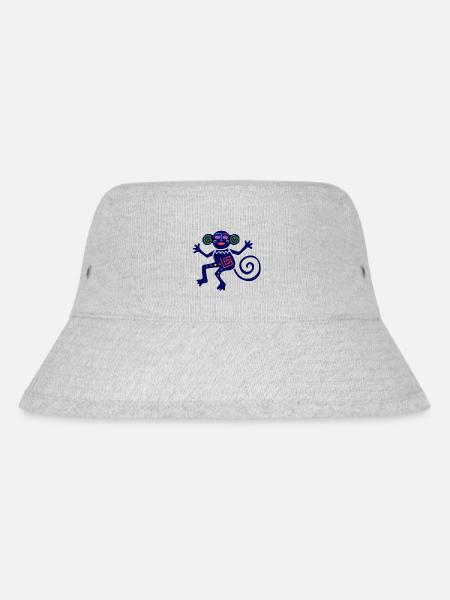 Altes mexikanisches Symbol, Affe, Äffchen - Stanley/Stella recycelter Bucket Hat - Grau meliert