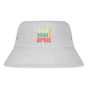 79th Birthday April Vintage 1944 Gift Idea - Stanley/Stella Recycled Bucket Hat - heather grey - Front