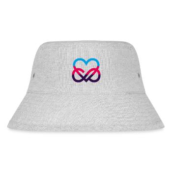 Polyamorie Pride Flagge Herz Infinity Heart - Stanley/Stella recycelter Bucket Hat - Grau meliert - Vorne