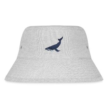 Blue whale colored - Stanley/Stella Recycled Bucket Hat - heather grey - Front